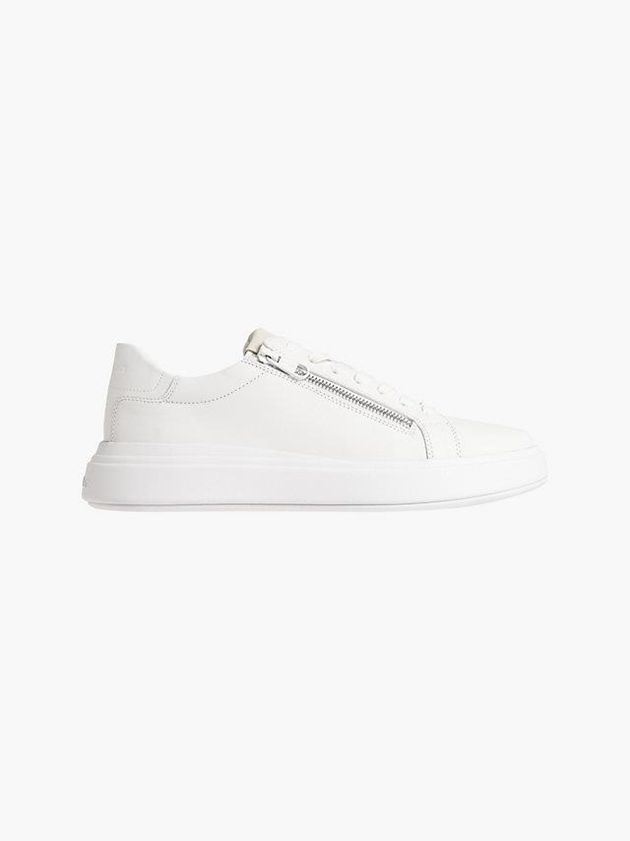 Calvin Klein USA Leather Mens Sneakers White 6029513-GD